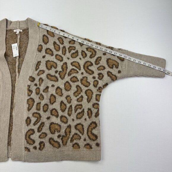 Maurices Leopard Print Cropped Open Cardigan Sweater 1X Tan Brown Soft Knit NWT - Picture 11 of 11